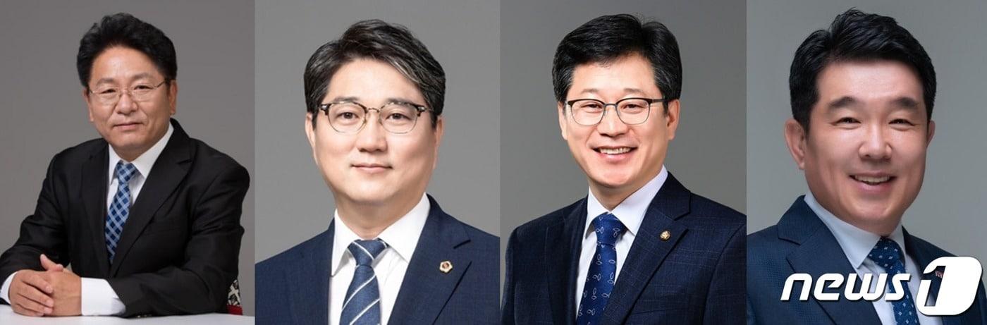 전북 완주·진안·무주·장수 더불어민주당 예비후보. 왼쪽부터 김정호, 두세훈, 안호영, 정희균/뉴스1 DB