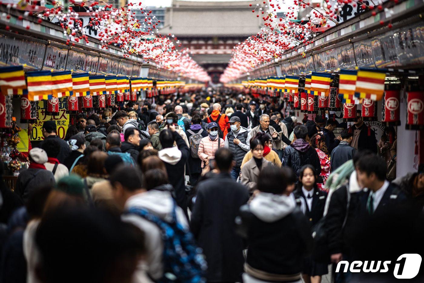 도쿄에서 가장 오래된 절인 아사쿠사의 센소지. ⓒ AFP=뉴스1