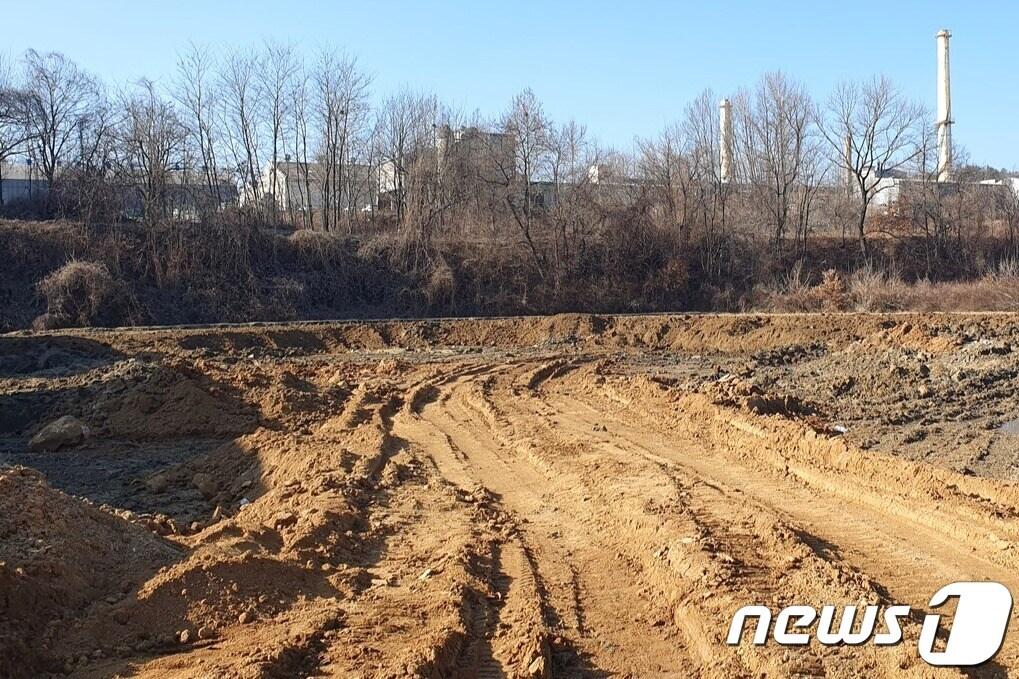 영동군 용산면 매금리 일원 논 성토 현장  /뉴스1