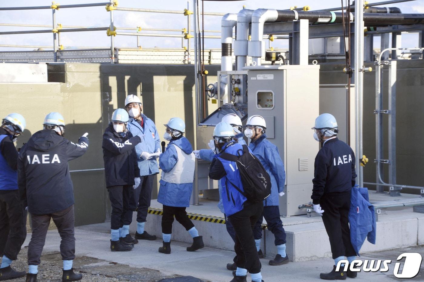 라파엘 그로시 국제원자력기구&#40;IAEA&#41; 사무총장이 13일 일본 후쿠시마 제1원자력발전소를 시찰하고 있다. 2024.3.13 ⓒ 로이터=뉴스1 ⓒ News1 강민경 기자