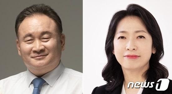 국민의힘 이상민&#40;왼쪽&#41;, 더불어민주당 황정아 공동선대위원장. /뉴스1