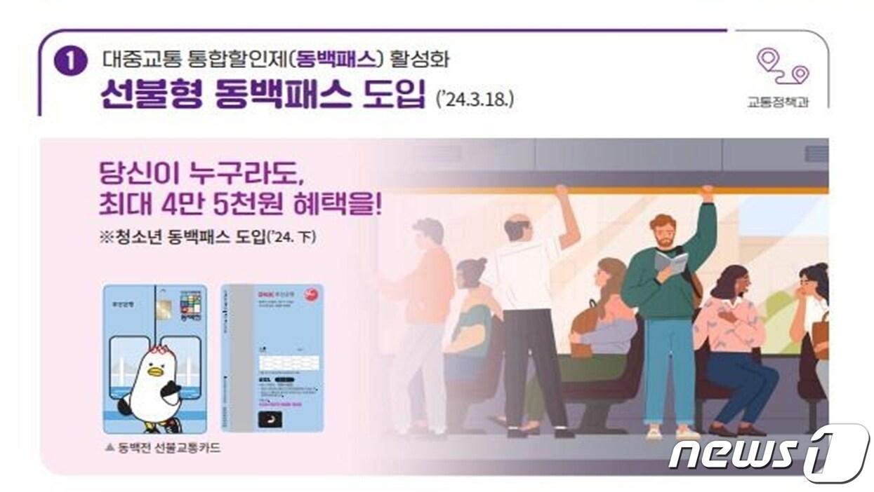 선불형 동백패스 홍보 안내문&#40;부산시청 제공&#41;