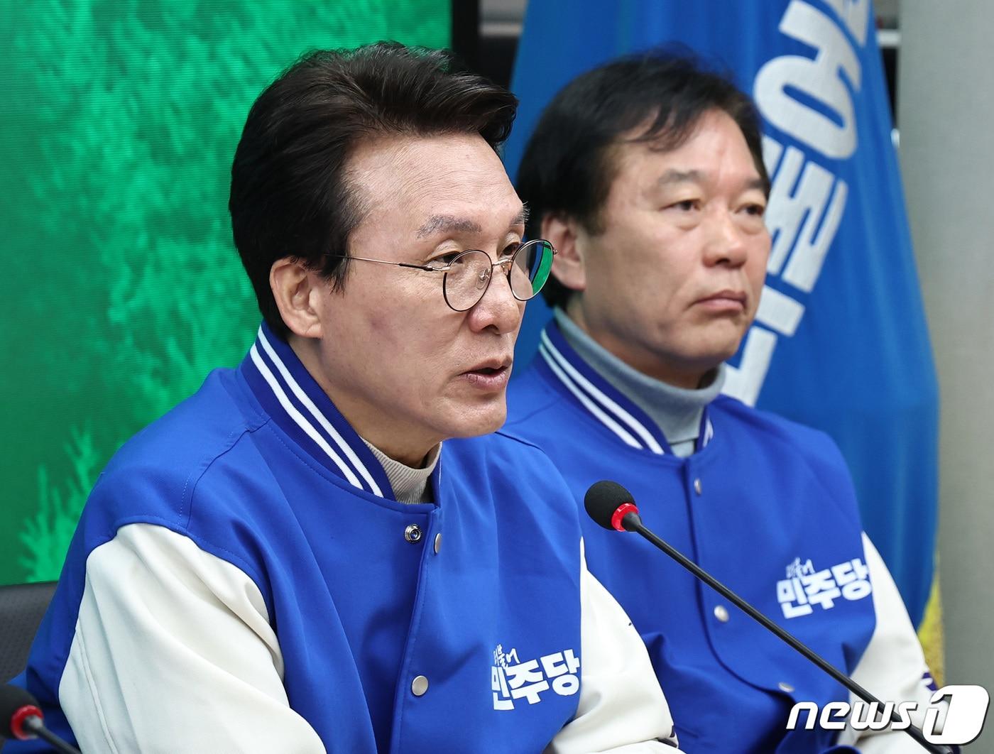 김민석 더불어민주당 총선상황실장. 뉴스1 ⓒ News1 구윤성 기자