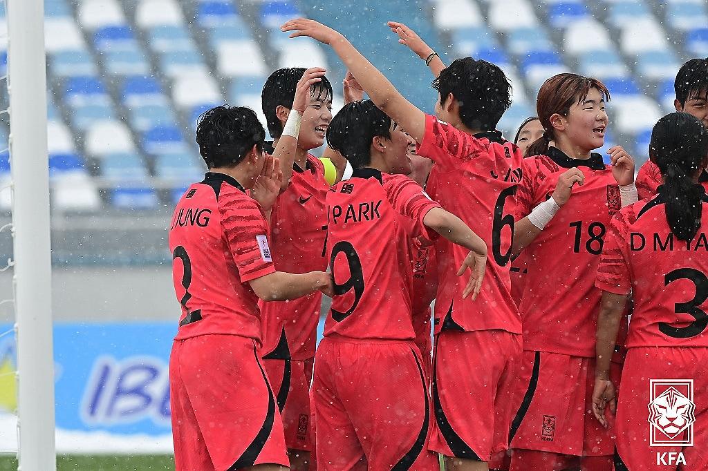 U-20 여자 축구 대표팀. &#40;대한축구협회 제공&#41;