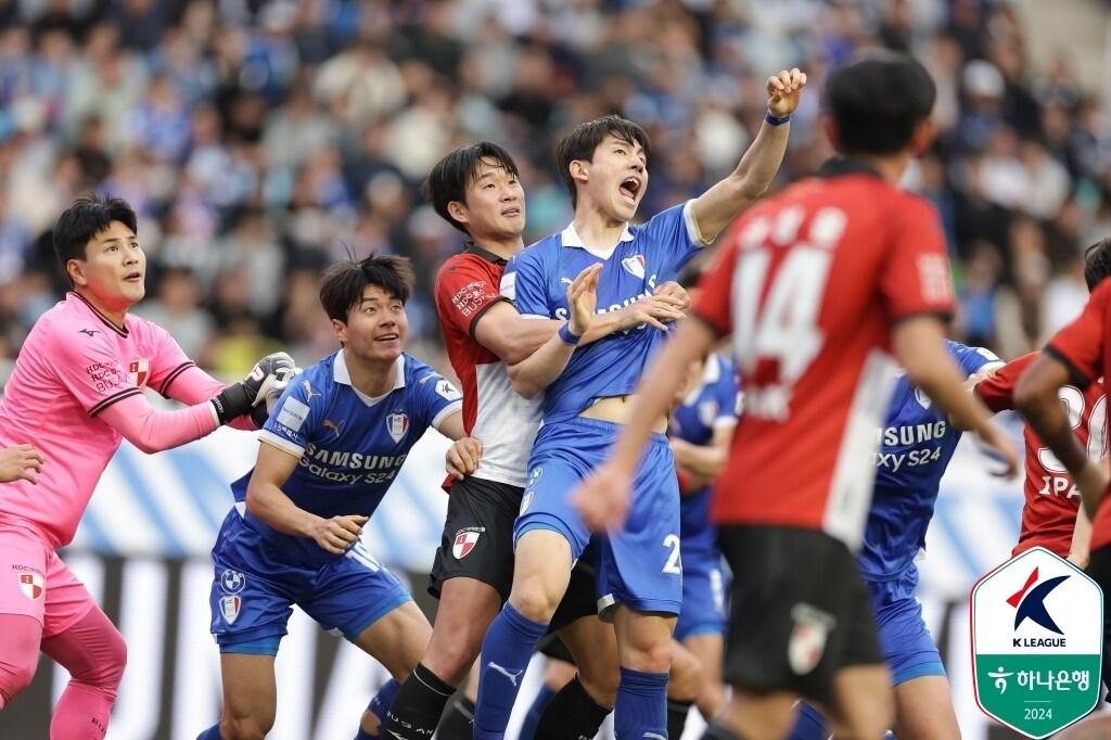 수원 삼성이 K리그2 개막 후 4경기에서 2패째를 떠안았다 &#40;한국프로축구연맹 제공&#41;