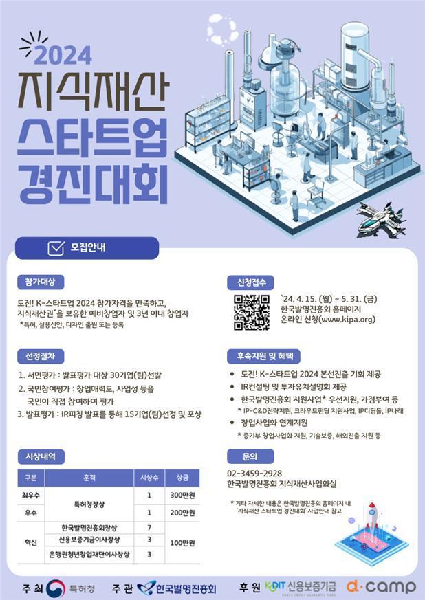 2024 지식재산 스타트업 경진대회 포스터