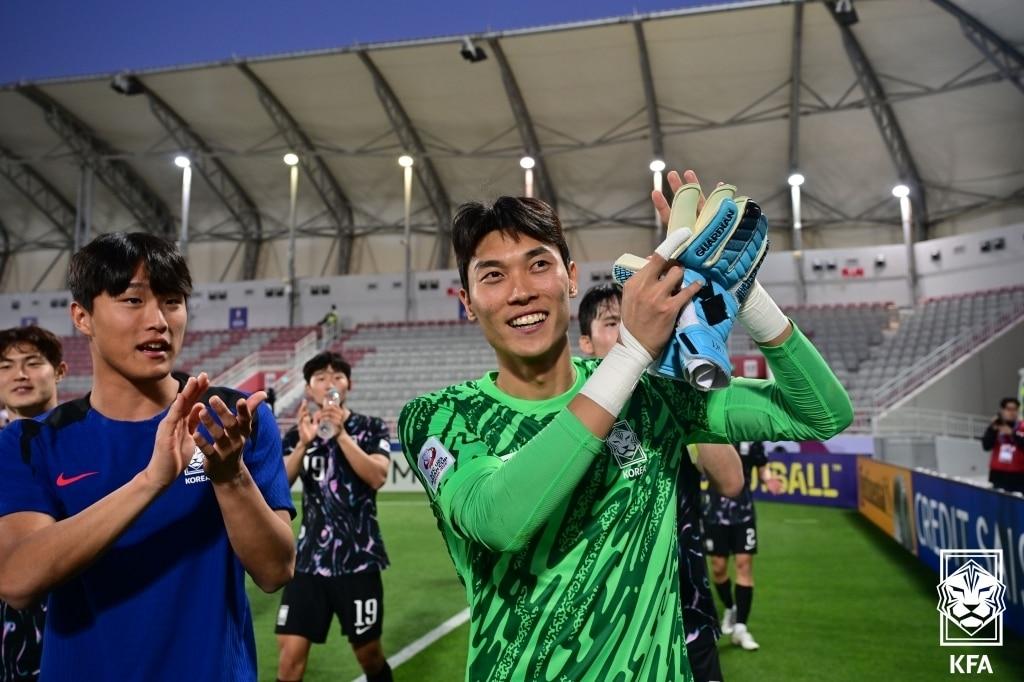 올림픽 축구대표팀 주전 수문장 김정훈 &#40;대한축구협회 제공&#41;