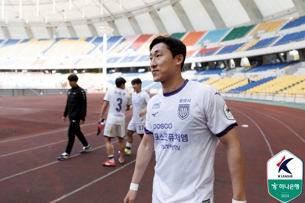 전남 드래곤즈의 김용환. &#40;한국프로축구연맹 제공&#41;