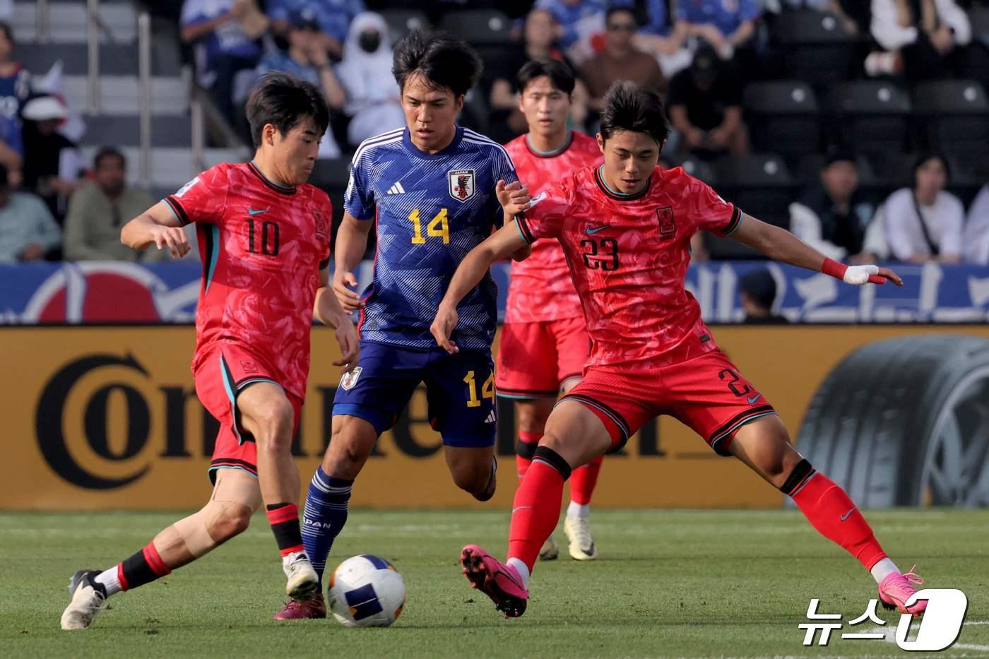 일본을 꺾고 조 1위에 오른 한국. ⓒ AFP=뉴스1