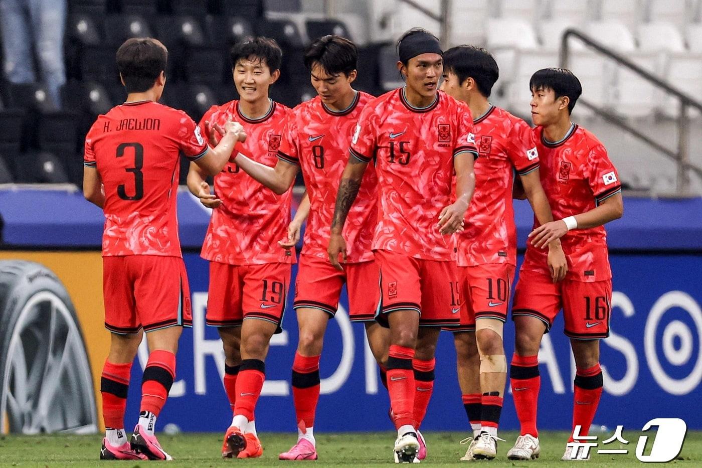 조별리그 3경기 연속 무실점을 기록한 한국축구대표팀. ⓒ AFP=뉴스1