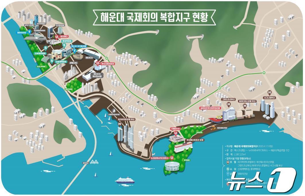 해운대 국제회의 복합지구 현황&#40;부산시청 제공&#41;