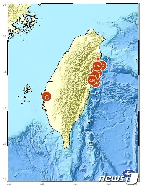 대만에서 규모 7.2 지진이 발생했다. ⓒ News1 강민경 기자