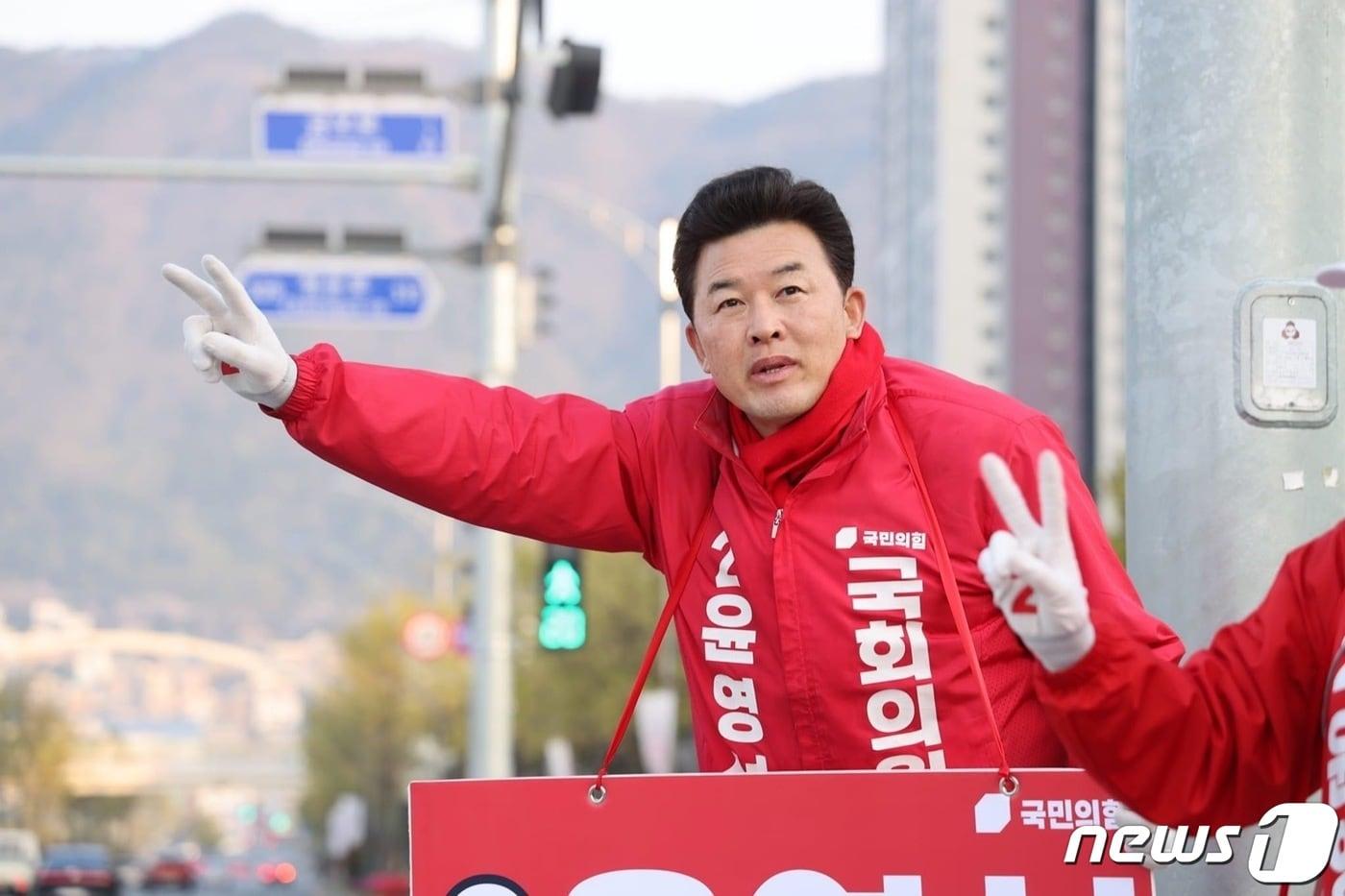 윤영석 국민의힘 경남 양산갑 후보.&#40;윤 후보 페이스북 캡쳐&#41;