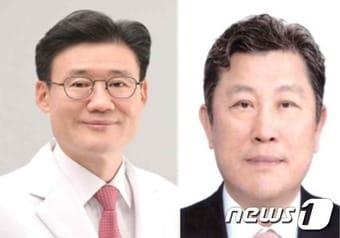 대한병원협회장 선거에 출마한 기호 1번 이상덕 후보&#40;왼쪽&#41;와 기호 2번 이성규 후보. &#40;협회 제공&#41;