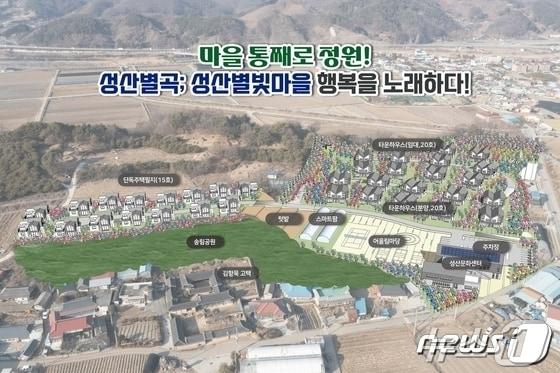 지난해 정부 지역활력타운 공모에 선정된 &#39;칠성면 성산별빛마을 조성사업&#39; 조감도.&#40;괴산군 제공&#41;