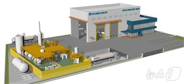 친환경 선박용 암모니아 연료공급장치 및 시스템 실증 센터 조감도&#40;KOMERI 제공&#41;
