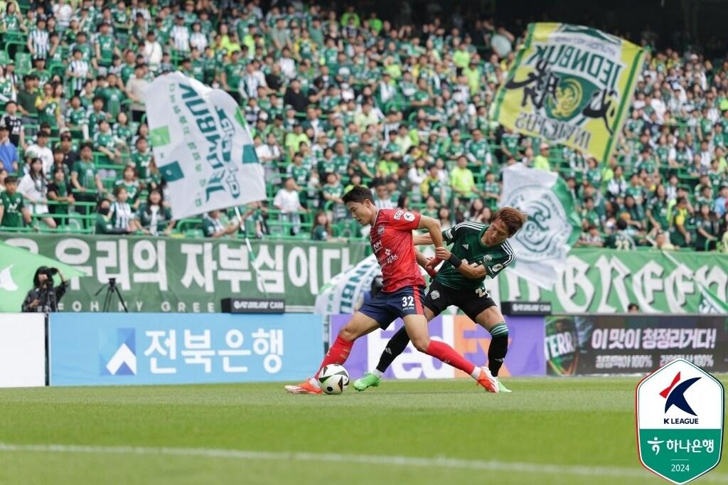 김천 상무와 전북 현대가 득점없이 비겼다&#40;한국프로축구연맹 제공&#41;