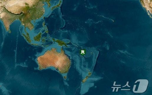 남태평양 섬나라 바누아투에서 규모 6.3 지진이 발생했다. &lt;출처=미국 태평양쓰나미경보센터&gt;