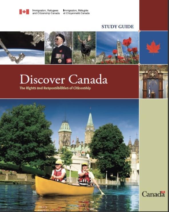 Discover Canada: 캐나다 정부에서 제공하는 시민권의 권리와 책임은 신규 이민자들이 시민권 시험을 공부하는 데 사용된다 . 또한 캐나다의 역사 , 정부의 업무 방식 , 캐나다의 상징 과 해당 지역 에 대한 정보도 포함되어 있다. 2024.05. 26/ &#40;출처: 캐나다 정부&#41;