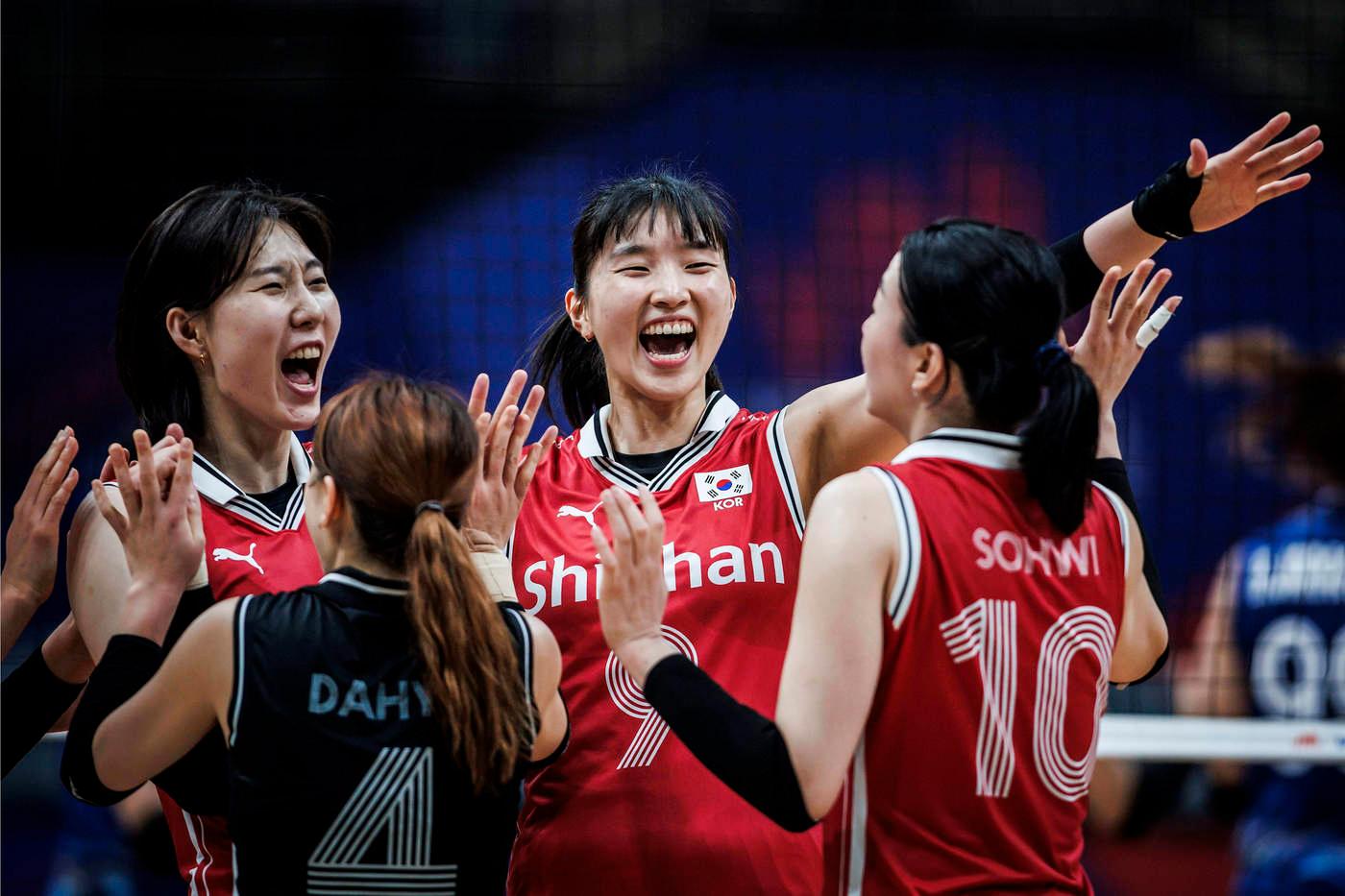 한국 여자 배구대표팀 &#40;VNL 홈페이지&#41;