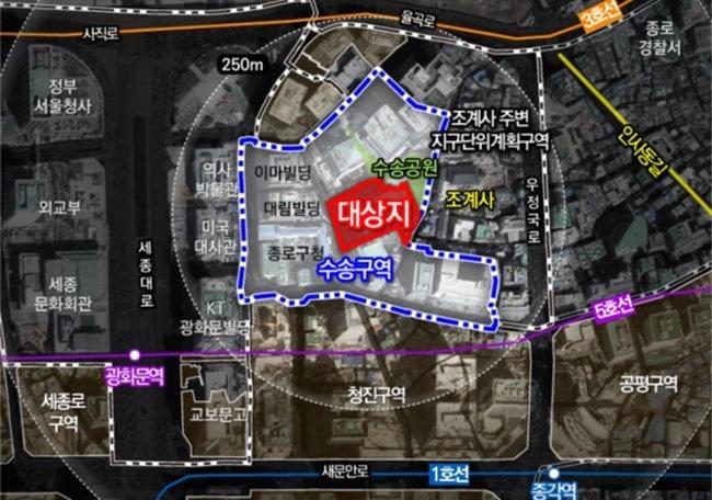 수송 도시 정비형 재개발구역 1-7구역 위치&#40;서울시 제공&#41;.