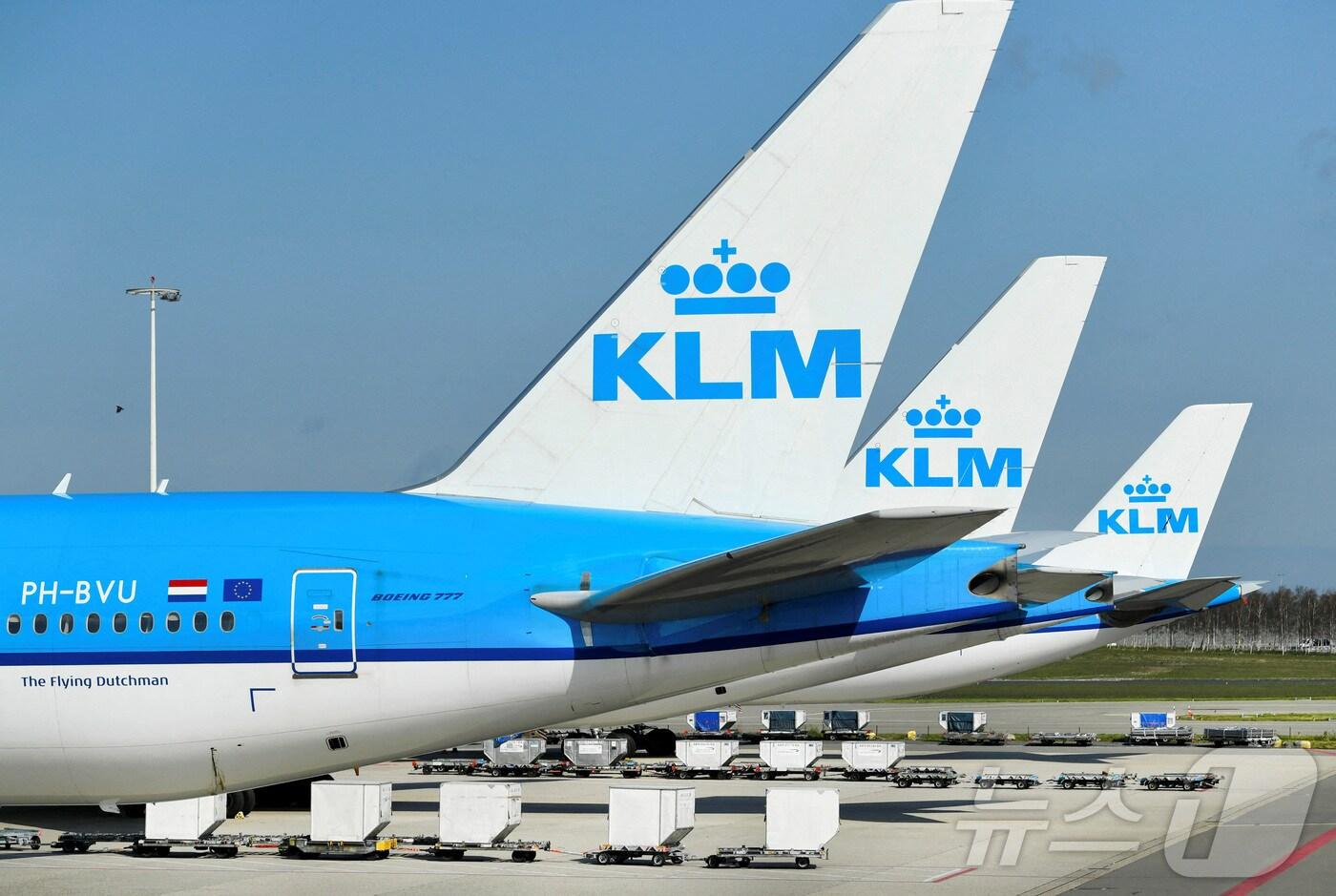 네덜란드 암스테르담 스키폴 공항에 주차된 KLM 항공 여객기. 2020.04.02 &#40;기사와는 무관한 사진&#41; ⓒ 로이터=뉴스1 ⓒ News1 정지윤 기자