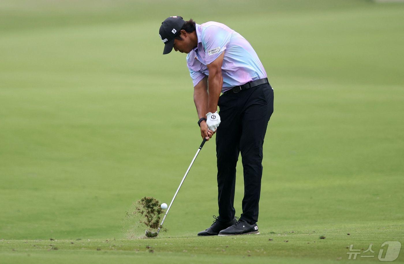 김성현&#40;26·신한금융그룹&#41;이 PGA투어 CJ컵 2라운드에서 순위를 끌어올렸다. ⓒ AFP=뉴스1