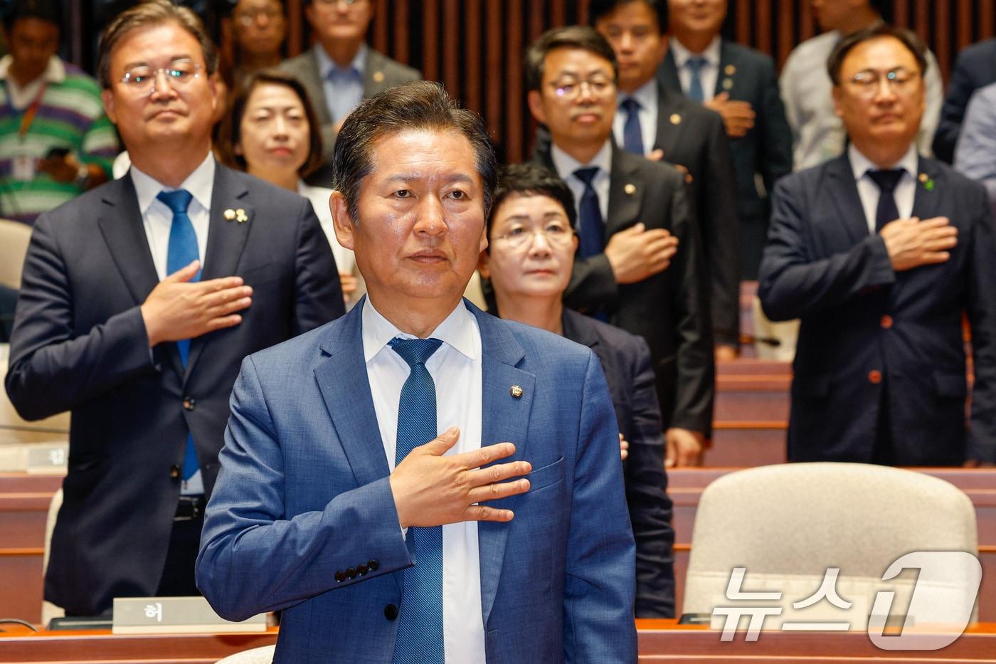 22대 국회 전반기 법제사법위원회 위원장에 선출된 정청래 더불어민주당 의원. /뉴스1 ⓒ News1 안은나 기자