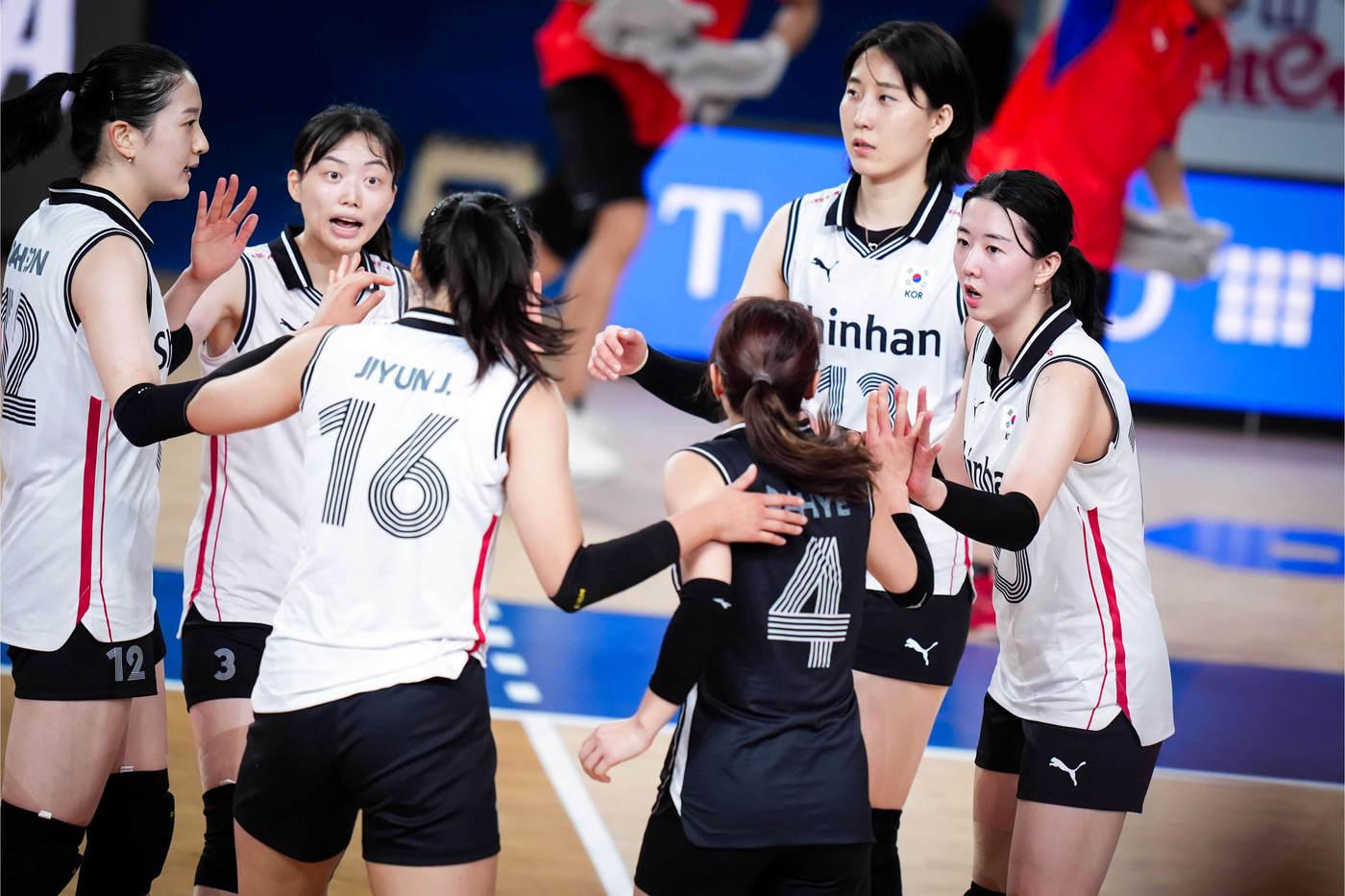 한국 여자 배구 대표팀이 VNL 일본과의 경기에서 셧아웃 패배를 당했다. &#40;국제배구연맹 홈페이지&#41;