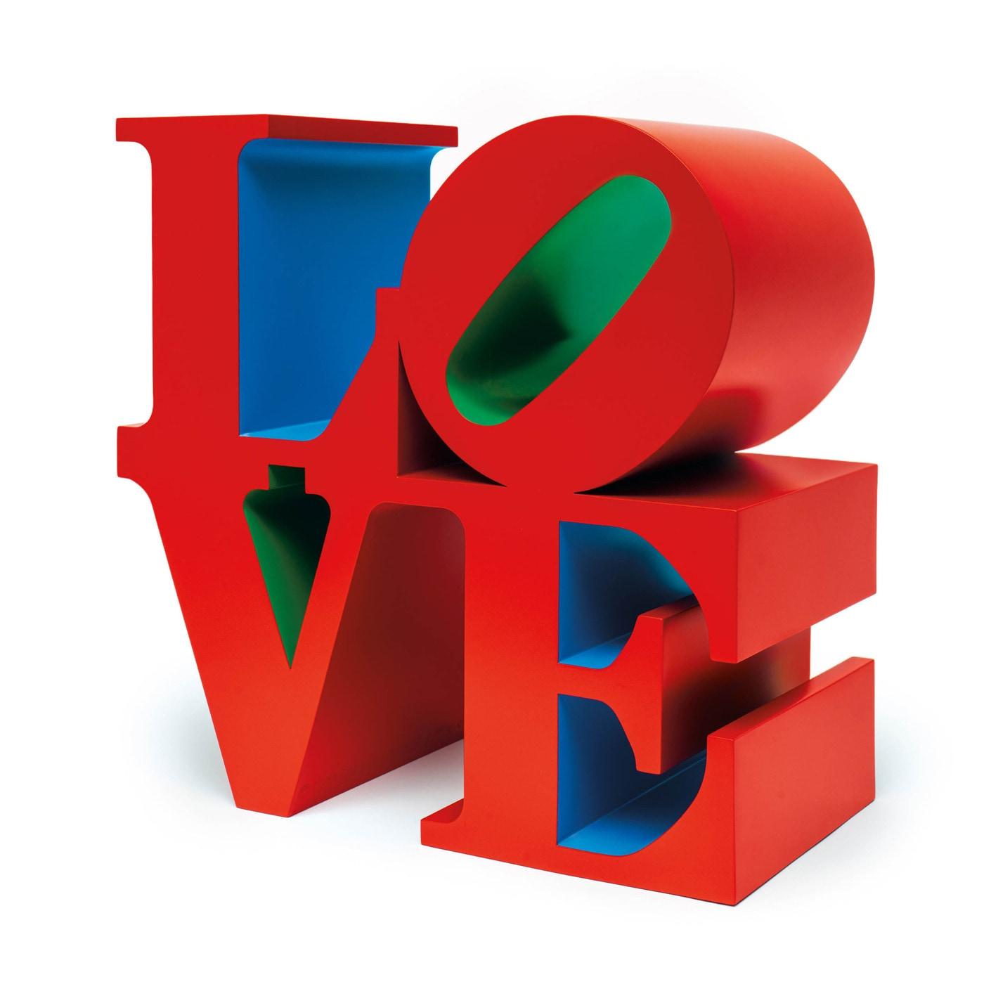 로버트 인디애나 Robert Indiana 1928 - 2018 American LOVE &#40;Red/Blue/Green&#41; polychrome aluminum, 45.7&times;22.9&times;45.7&#40;h&#41;cm &#40;edition AP 3/4&#41; | 1966-1999 3억~4억 원. 케이옥션 제공.