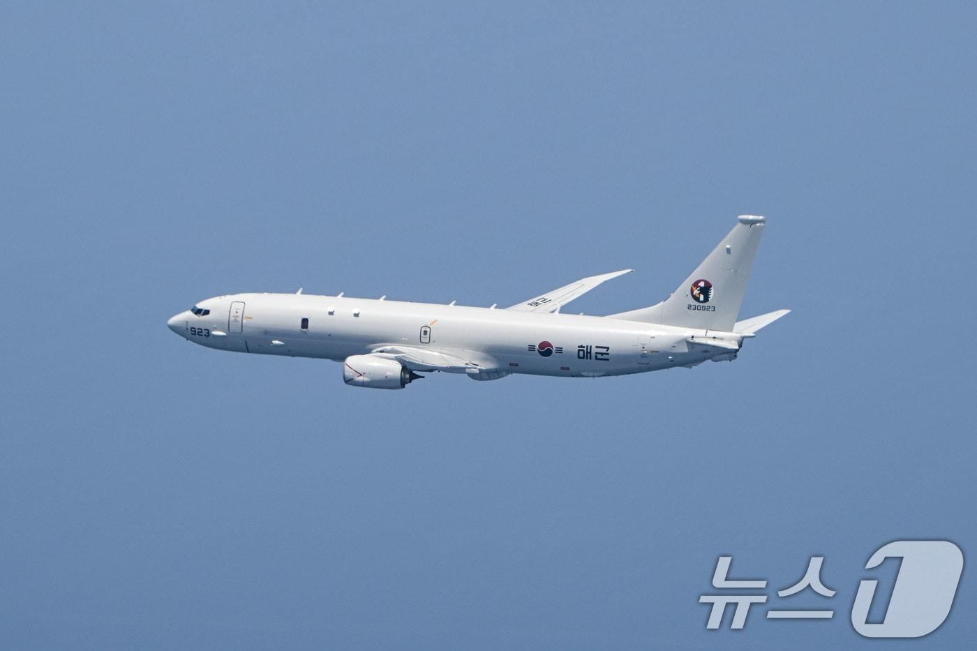 세계 최고 잠수함 킬러로 불리는 최신예 해상초계기-Ⅱ &#39;P-8A 포세이돈&#39;이 19일 우리나라 작전해역에 진입하고 있다. &#40;해군 제공&#41; 2024.6.19/뉴스1