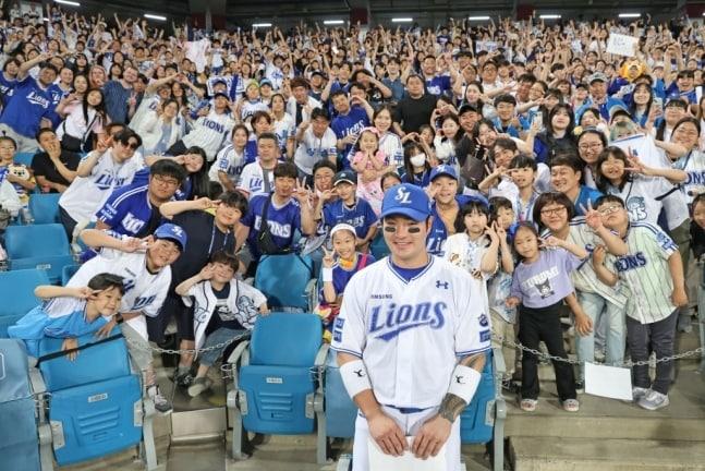 삼성 라이온즈 이적 후 맹타를 휘두르고 있는 박병호. &#40;삼성 라이온즈 제공&#41; 