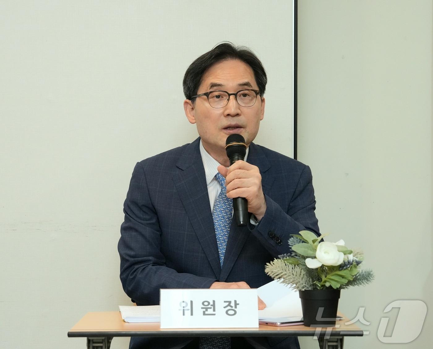 한기정 공정거래위원장이 21일 부산 해운대구 소재 한 식당에서 열린 기자간담회에서 발언하고 있다.&#40;공정거래위원회 제공&#41;