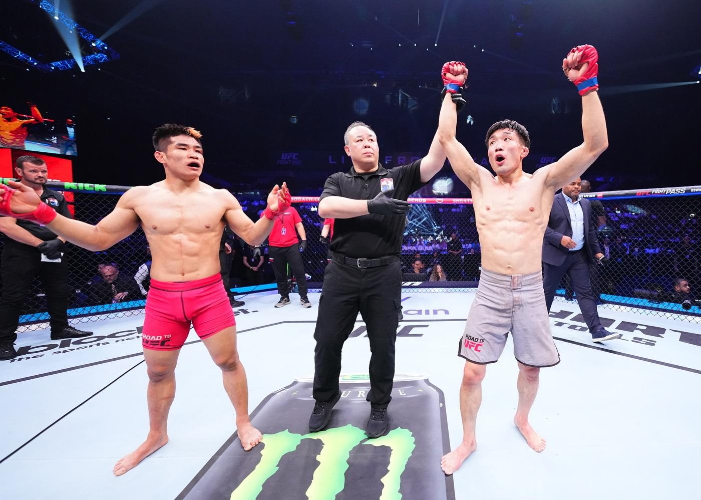 UFC 파이터가 된 이창호&#40;오른쪽&#41;&#40;UFC 제공&#41; 