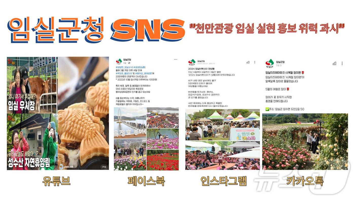 올해 새롭게 개편된 전북자치도 임실군청 SNS 채널이 천만관광 시대를 열어가는 데 첨병 역할을 톡톡히 해내고 있다.&#40;임실군제공&#41;2024.6.5/뉴스1