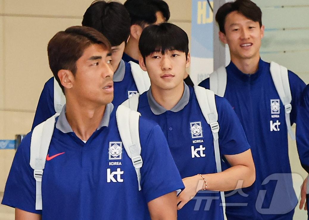 대한민국 축구 국가대표팀 배준호&#40;가운데&#41; 2024.6.7/뉴스1 ⓒ News1 김도우 기자