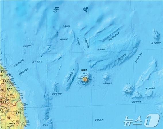 우리말로 등재된 동해 해저지명. &#40;국토지리정보원 제공&#41;/뉴스1