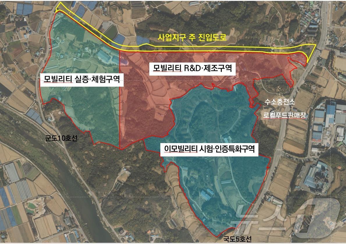 국토부 투자선도지구로 선정된 횡성군 묵계리 일원,&#40;횡성군 제공&#41;/뉴스1