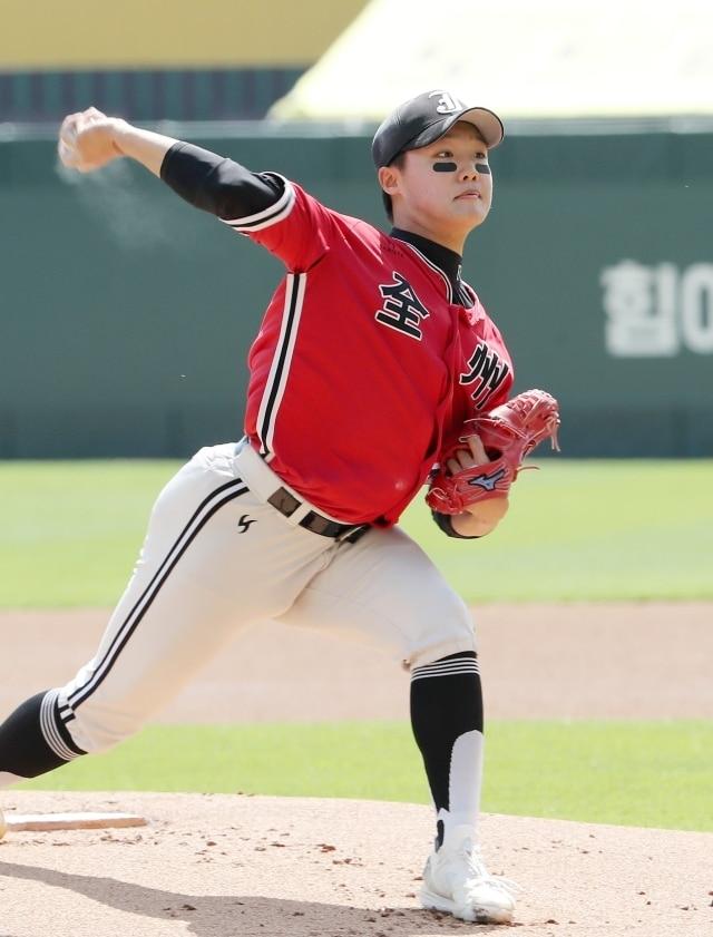 전주고 우완 정현우가 U-18 야구 대표팀에 선발됐다. &#40;SSG 랜더스 제공&#41;