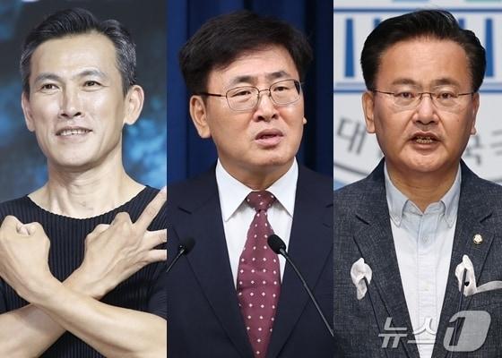 배우 유오성, 유상임 과학기술정보통신부 장관 후보, 유상범 국민의힘 의원&#40;왼쪽부터&#41; / 뉴스1