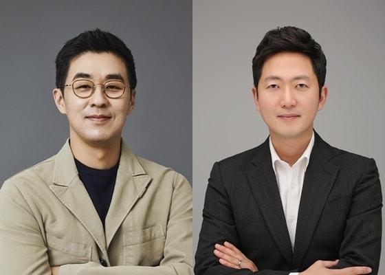 박지원 하이브 대표&#40;왼쪽&#41;, 이재상 하이브  신임 대표 내정자 / 사진제공=하이브