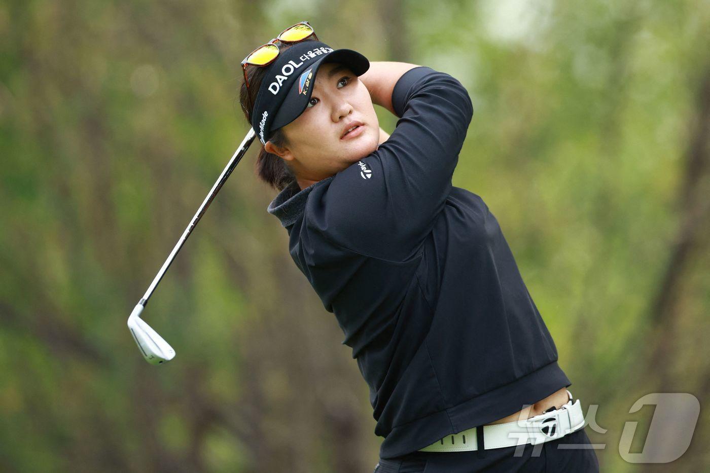 LPGA 투어에서 2주 연속 우승에 도전하는 유해란. ⓒ AFP=뉴스1