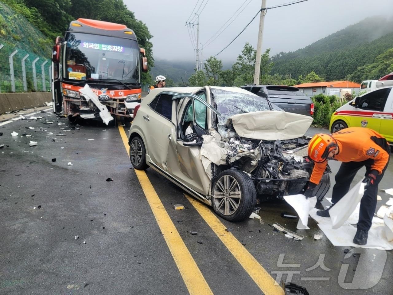 사고 현장.&#40;거제소방서 제공&#41;