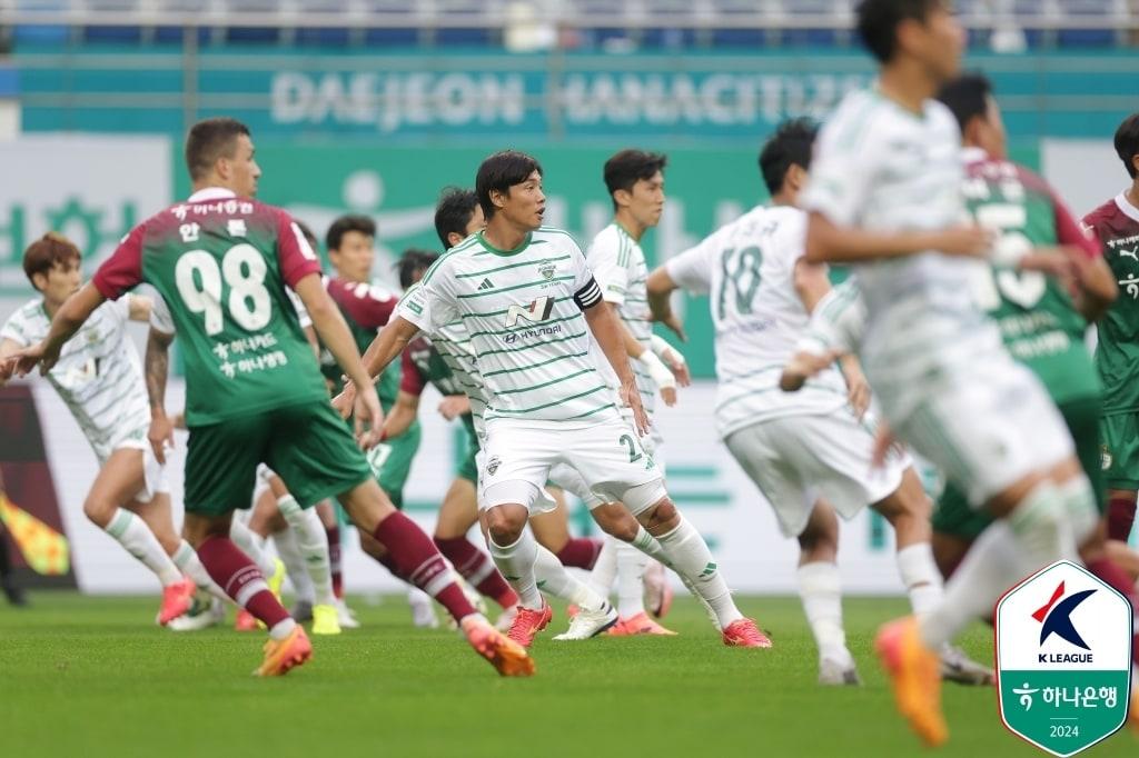 대전과 전북의 경기 모습&#40;한국프로축구연맹 제공&#41; 