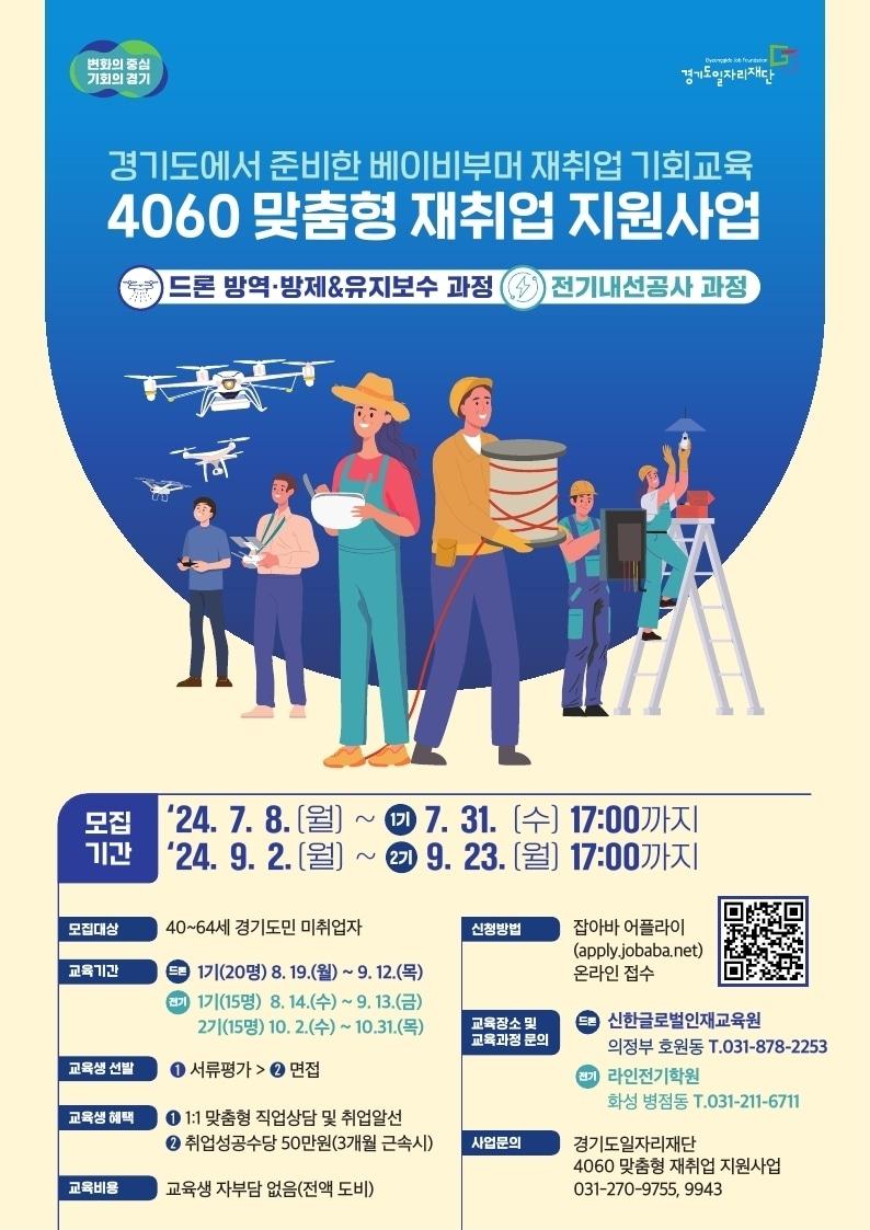 경기도일자리재단 ‘2024년 4060 맞춤형 재취업 지원사업’ 교육에 참여할 훈련생을 모집한다.&#40;경기일자리재단 제공&#41;/뉴스1