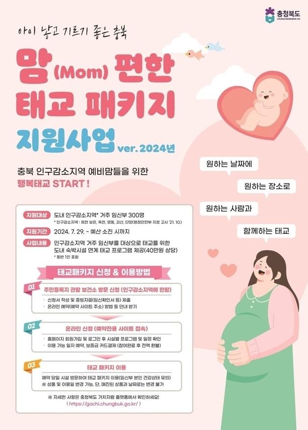 맘편한 태교 패키지 지원사업 홍보물.&#40;괴산군 제공&#41;/뉴스1