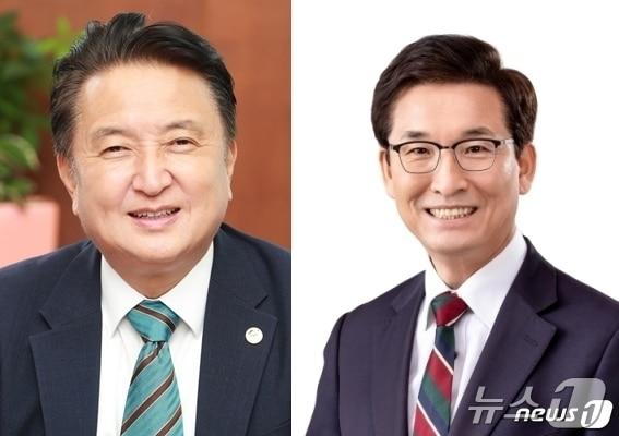 김영환 충북지사와 윤건영 충북교육감