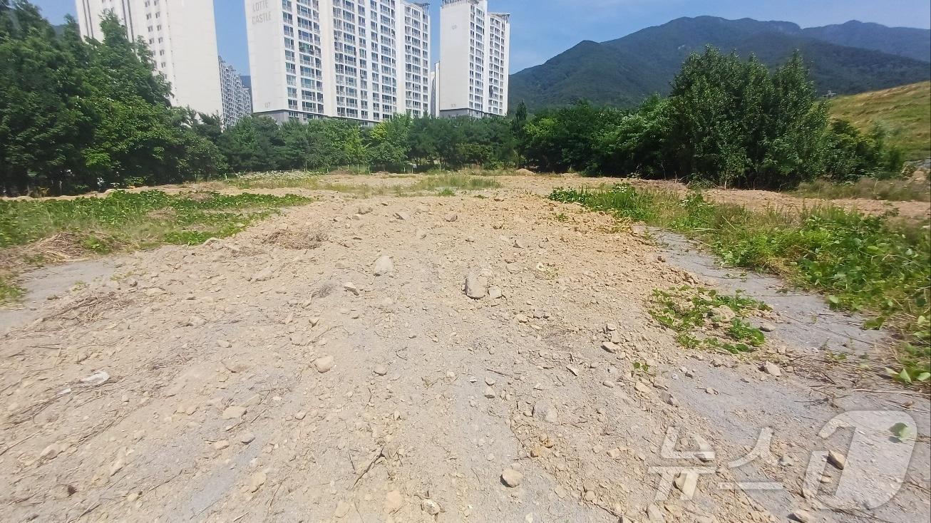 대구 달서구 도원고 인근에 착공 예정인 스포츠센터 부지 &#40;독자 제공&#41;