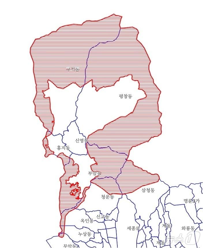  종로구 토지거래허가구역 지정 현황&#40;종로구 제공&#41;