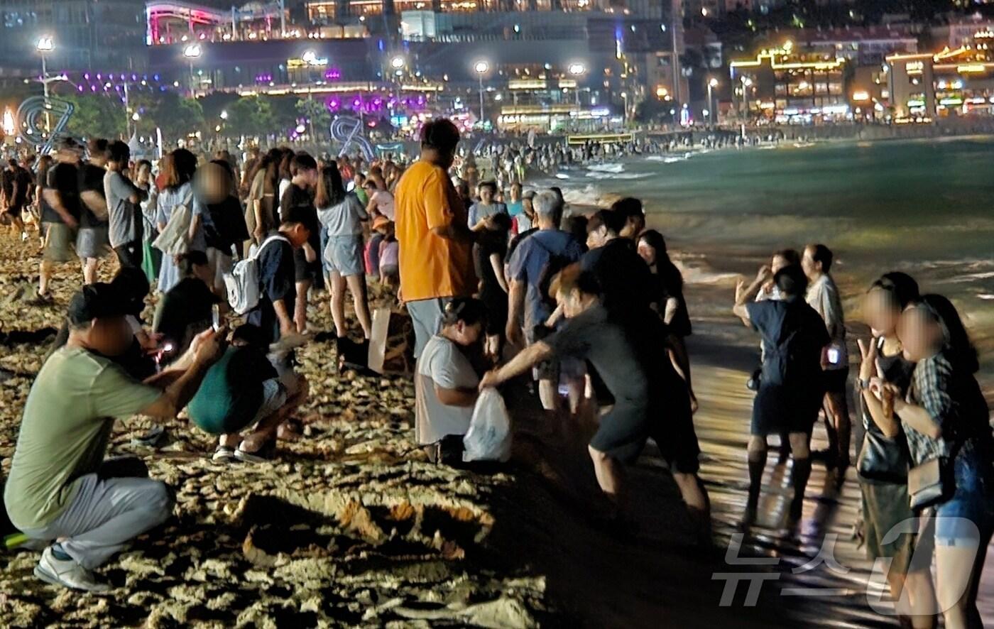 부산 해운대해수욕장이 피서객들로 붐비고 있다.2024.8.18/뉴스1 ⓒ News1 조아서 기자